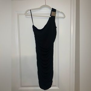 Black One Shoulder Mini Dress